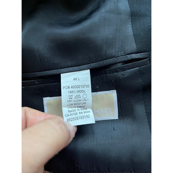 Michael Kors Men Suit Jacket Black Size 48 L - Picture 14 of 14